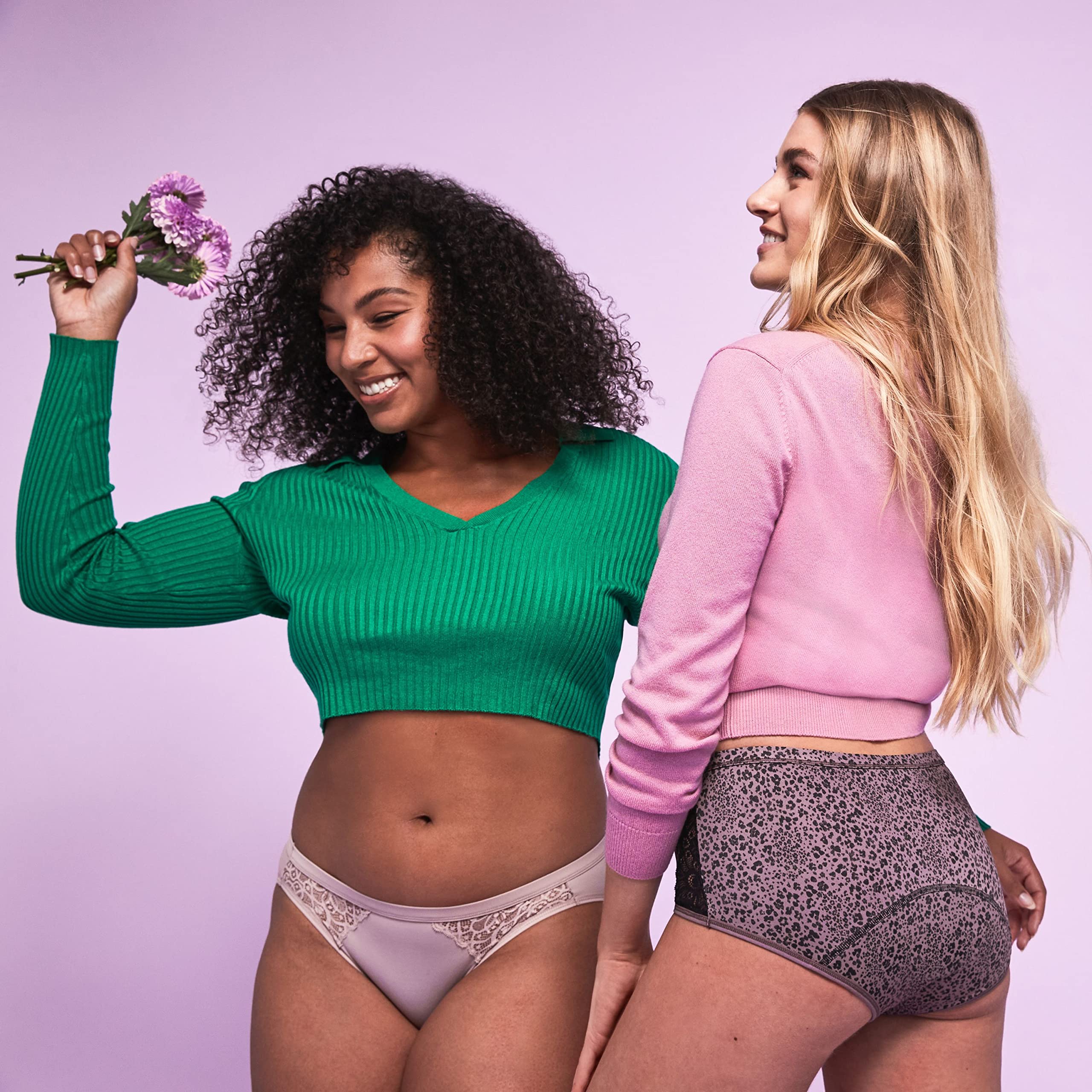 Maidenform Women's Moderate Protection Hipster Period Panties, Built-In Liner, Odor Guard, 3-Pack