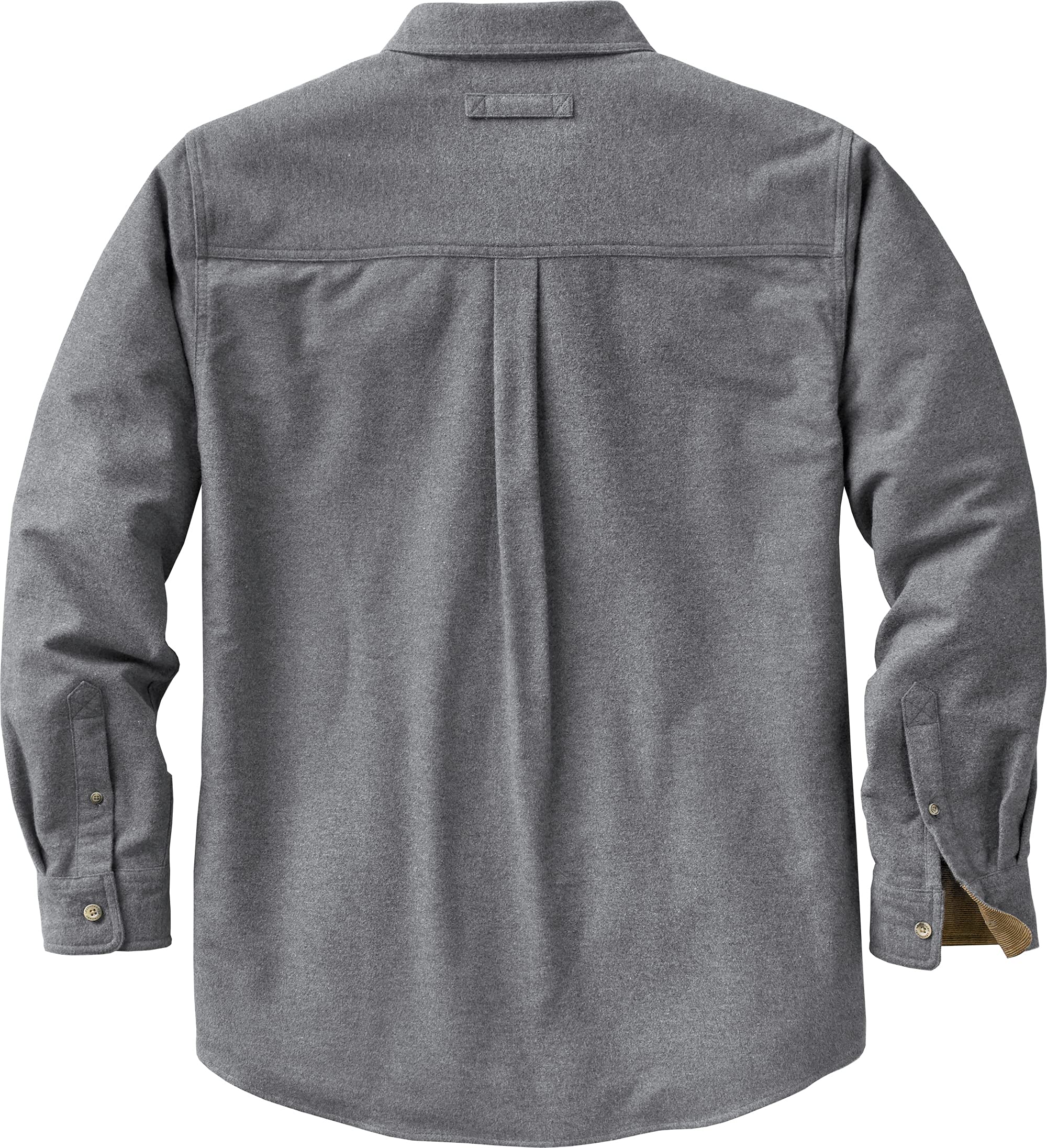 Legendary Whitetails Mens Long Sleeve Button Down 100% Cotton Flannel Shirt, Charcoal Heather, LRG