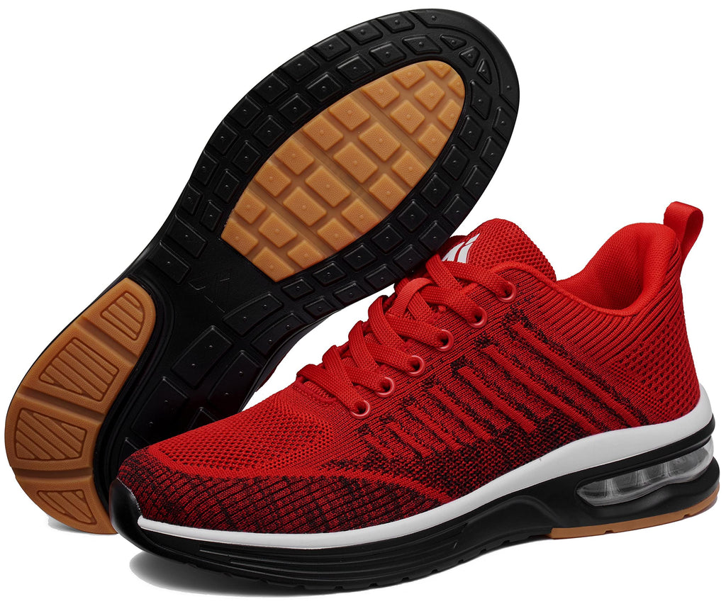 Mishansha Running Shoes for Men Sneakers Air Cushion Walking Shoes Comfortable Tennis Shoes Breathable Trail Running Shoes Cornell Red US 7.5