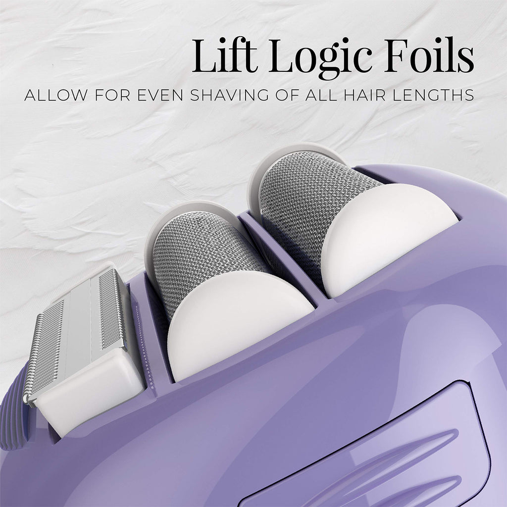 Remington Smooth & Silky Electric Shaver for Women, 4-Blade Smooth Glide Foil Shaver and Bikini Trimmer with Almond Oil Strip, Shave Wet or Dry