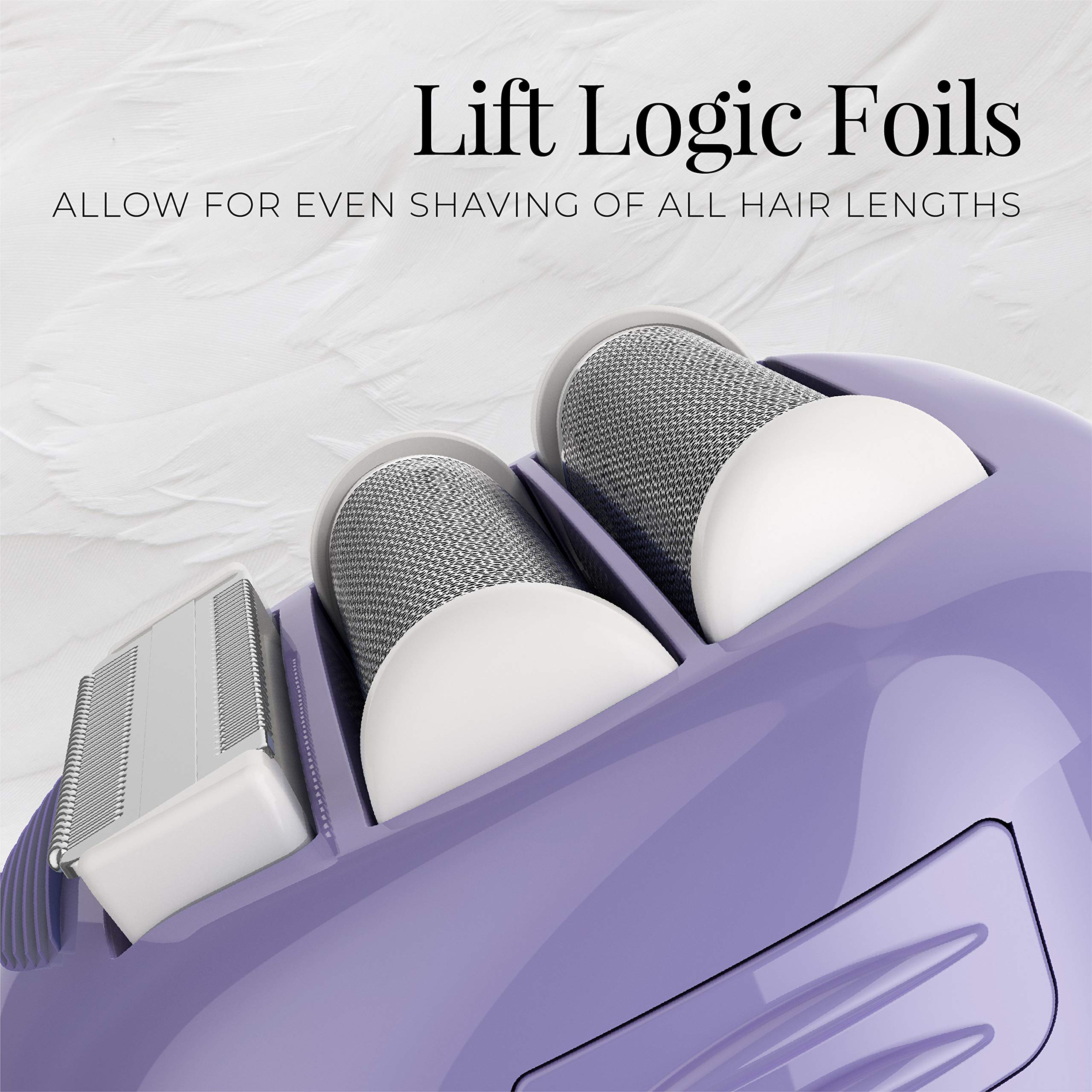 Remington Smooth & Silky Electric Shaver for Women, 4-Blade Smooth Glide Foil Shaver and Bikini Trimmer with Almond Oil Strip, Shave Wet or Dry