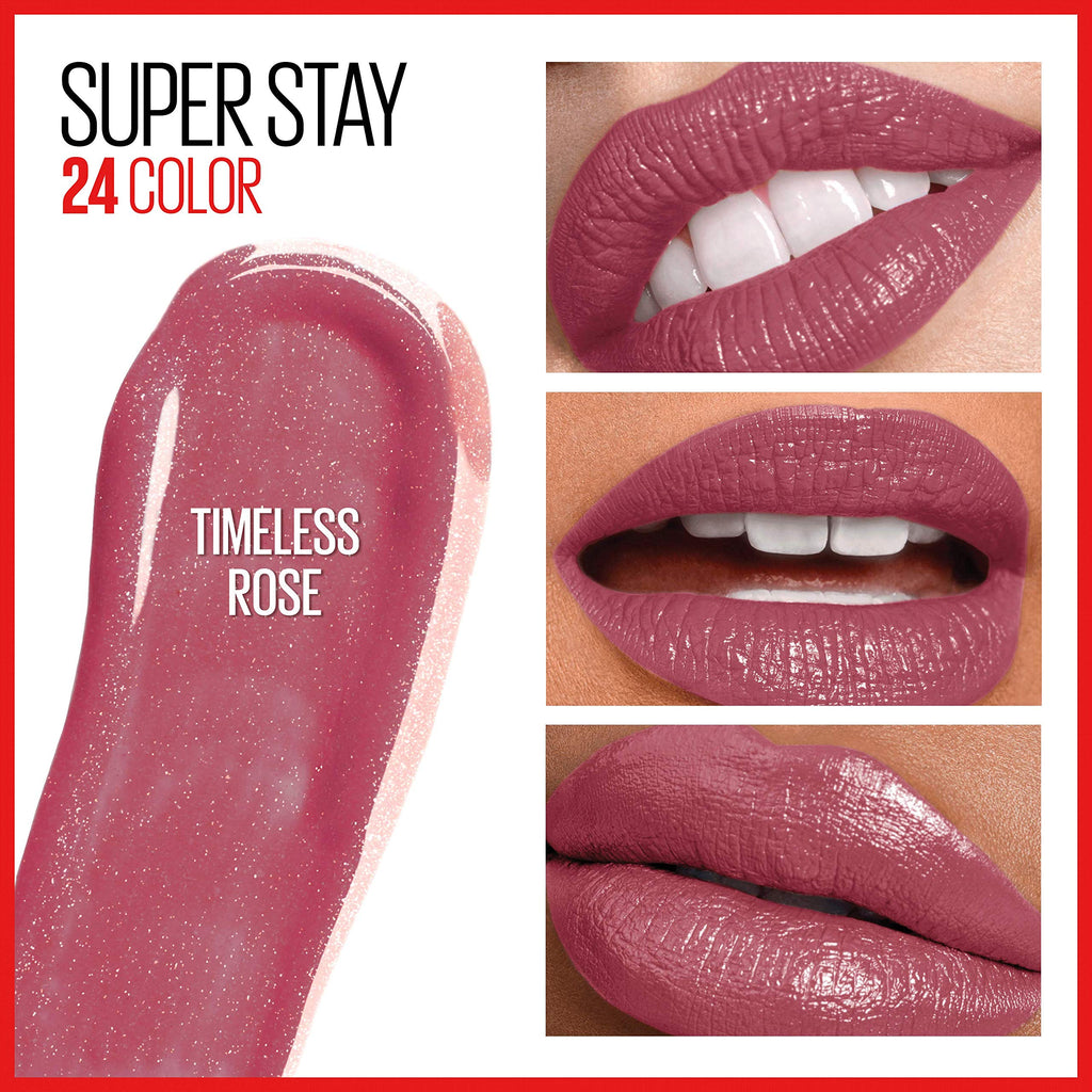 Maybelline New York SuperStay 24, 2-Step Liquid Lipstick K0868200 090 TIMELESS ROSE 0.78 Ounce (Pack of 1)