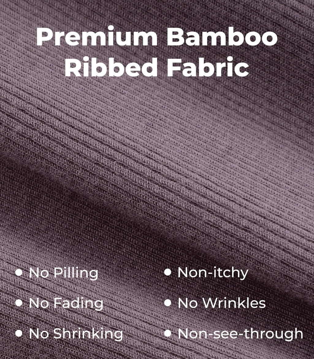 NACHILA Pajamas for Women-Viscose from Bamboo, Ribbed Racerback Tank Top Sexy Split Shorts Pajama Sets Cooling Sleep Cami Pjs Purplish Grey Small