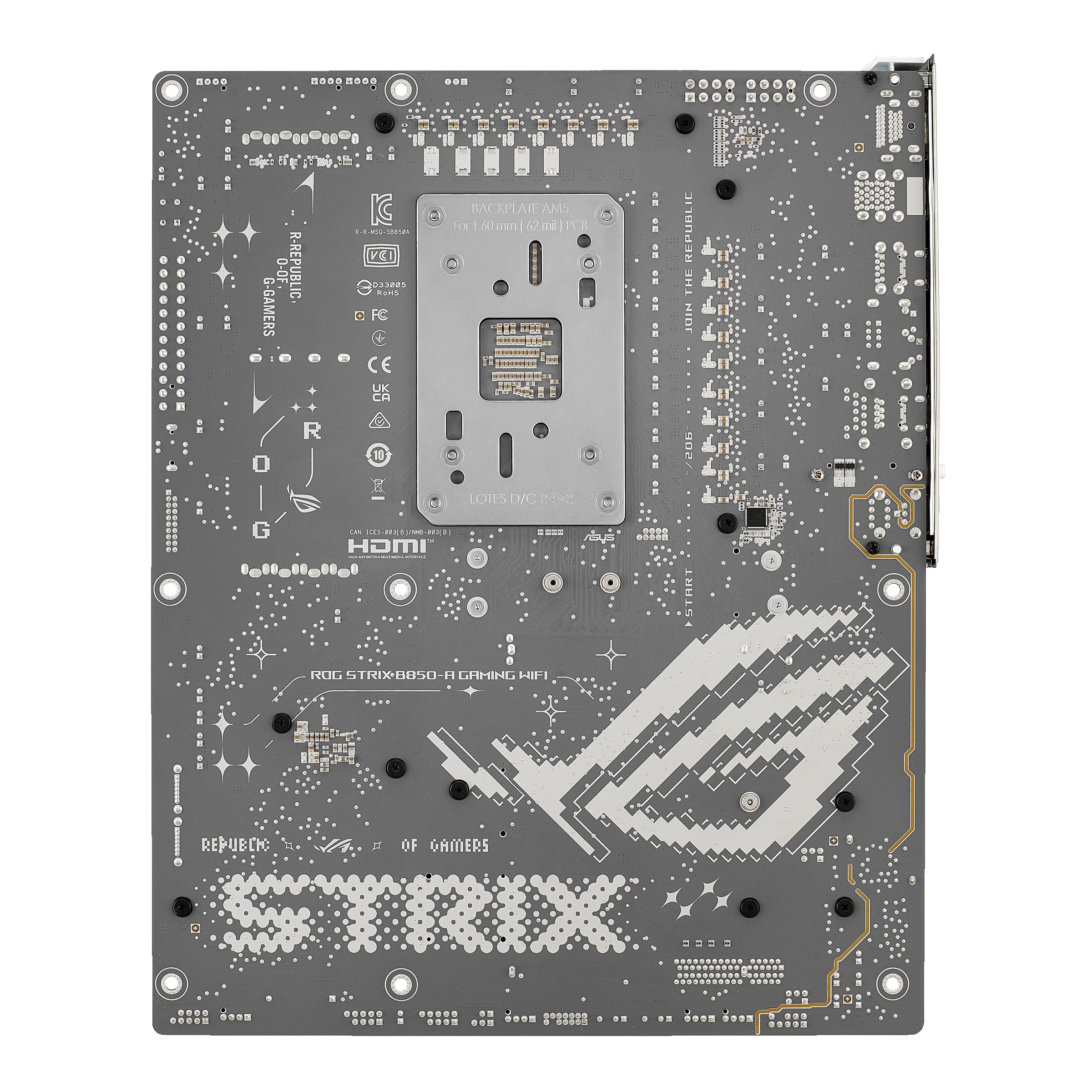 ASUS ROG Strix B850-A Gaming WiFi AMD AM5 B850 ATX Motherboard 14+2+2 Power Stages, DDR5 AEMP, 2.5G LAN, WiFi 7 with Q-Antenna, 4X M.2, PCIe® 5.0, USB 20Gbps Type-C, AI Networking II, ASUS AI Advisor