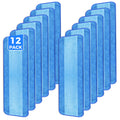 wlich 12-Pack Microfiber Cleaning Pads, 18-Inch Microfiber Mop Pads Compatible with Bona Mop, Washable and Reusable Mop Pad Refills for Hardwood Tile Laminate Floors