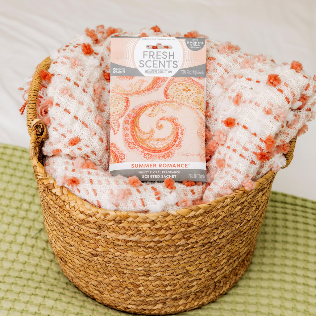 Fresh Scents | Scented Sachet Packet | Summer Romance | Air Freshener Bags for Drawers, Closets, Cars | 3 Pack | Long Lasting Home Fragrance