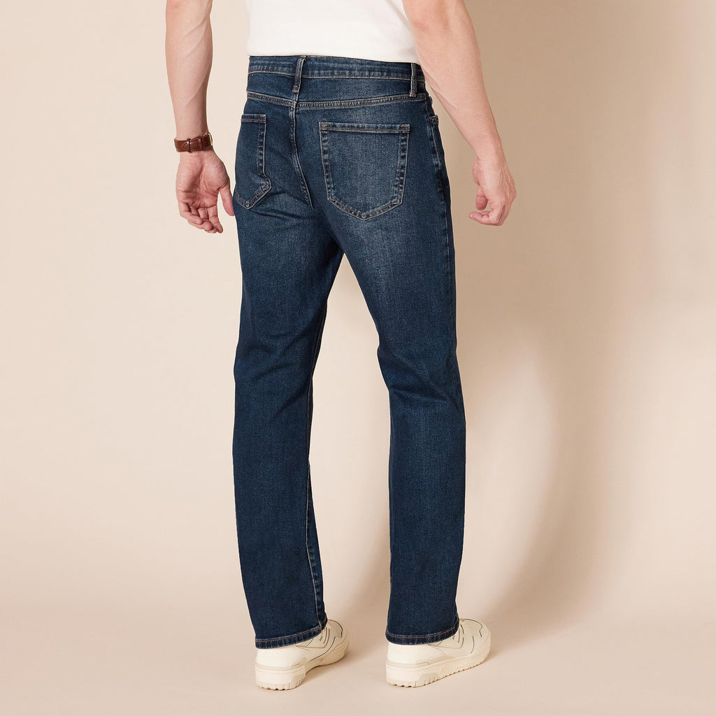 Amazon Essentials Men's Straight-Fit Stretch Jean - Discontinued Colors, Dark Wash, 34W x 29L