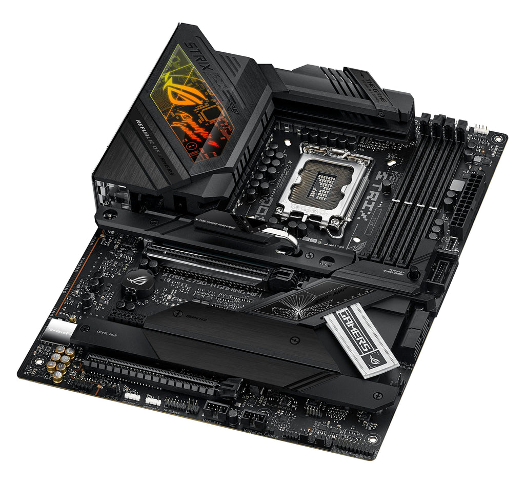 ASUS ROG STRIX Z790-H Gaming (WiFi 6E)LGA1700(Intel14th,13&12th Gen)ATX gaming motherboard(DDR5 7800 MT/s, PCIe5.0 x16 with Q-Release,4xPCIe 4.0 M.2 slots,USB 3.2 Gen 2x2 Type-C,front-panel connector)