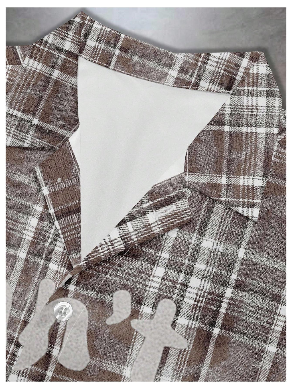 GORGLITTER Men's Striped Boxy Copped Shirt Pocket Patched Button Up Short Sleeve Baggy Cropped Tops Multicolor Large