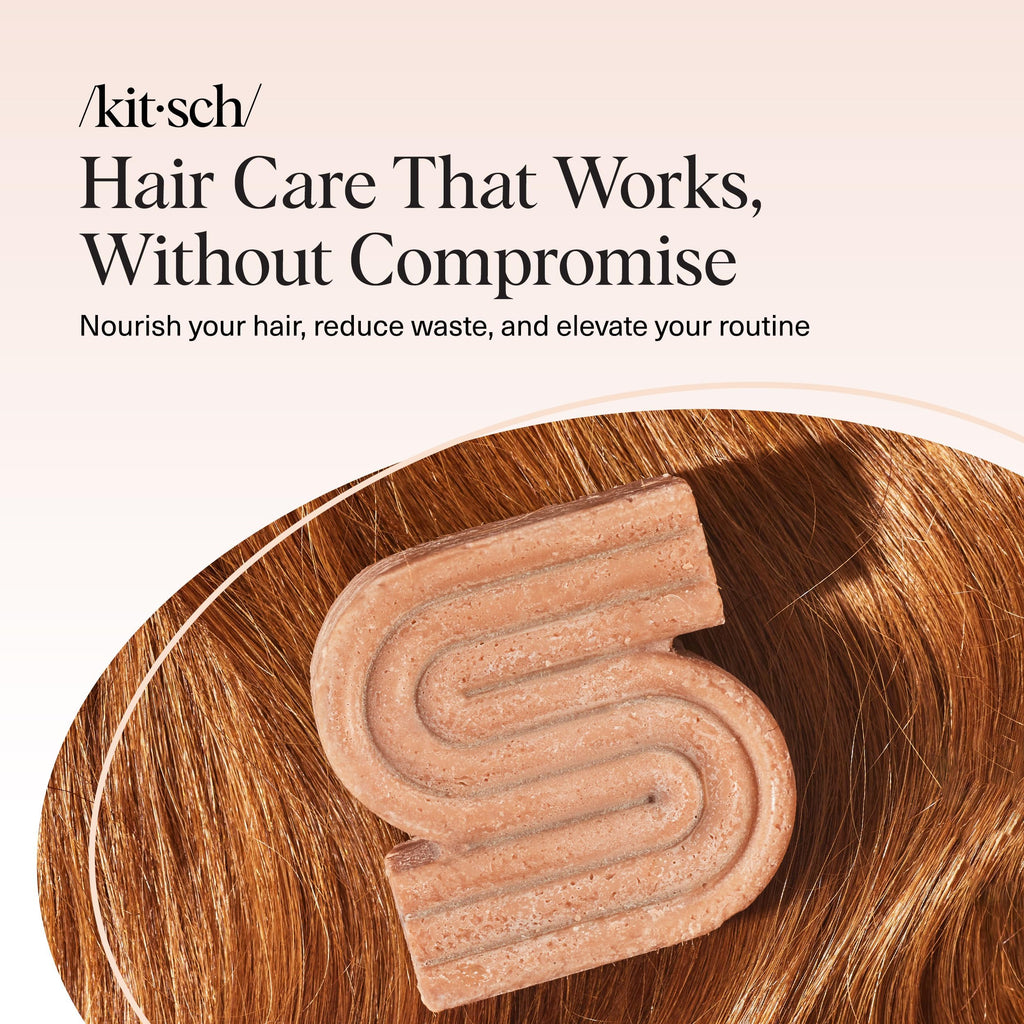 Kitsch Rice Water Shampoo Bar for Hair Growth – Strengthening Hair Shampoo for Men and Women – Reduce Breakage, Boosts Shine – Paraben, Silicone & Sulfate-Free, Vegan Hair Care - 3.2 oz