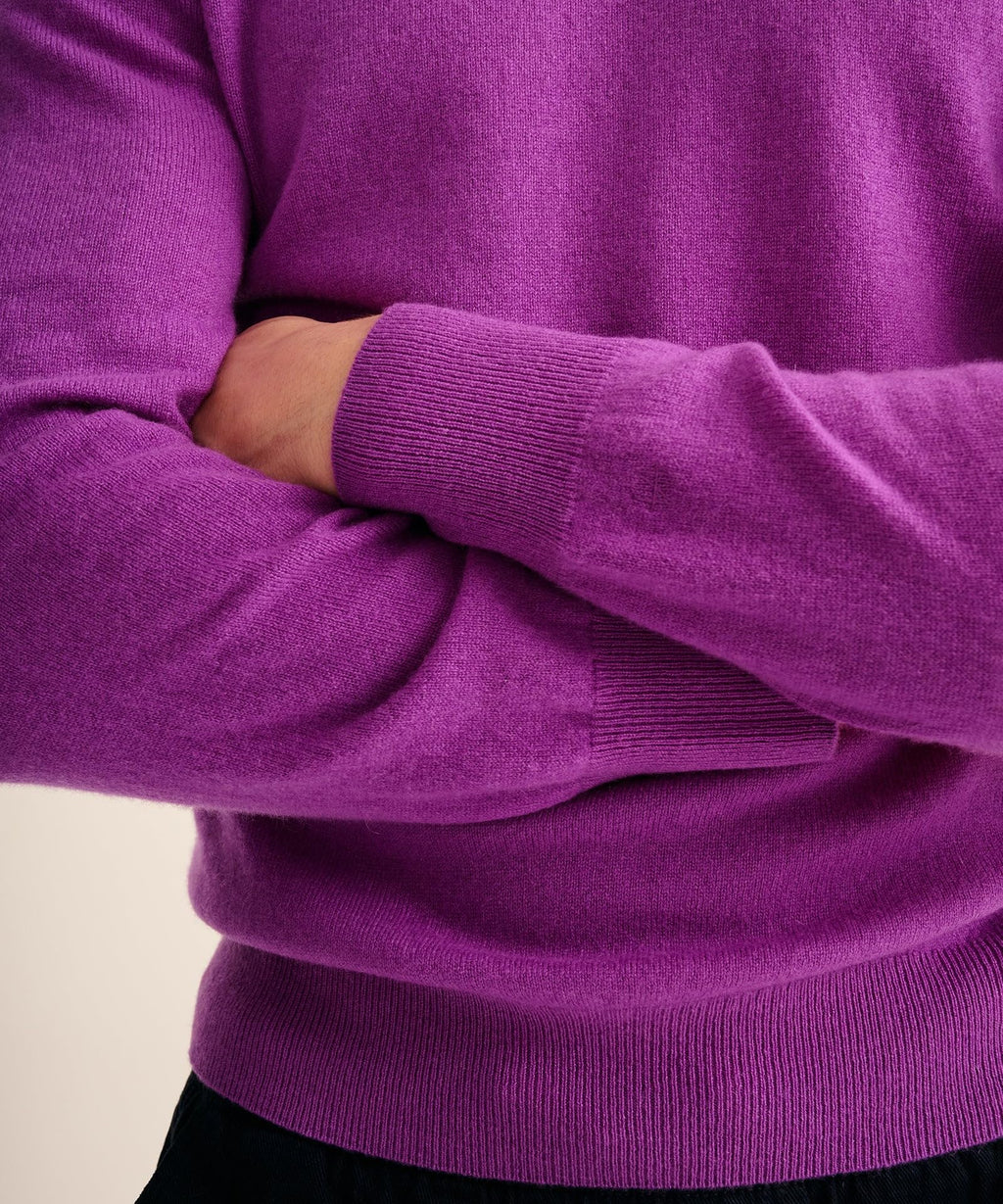 NAADAM The Original Cashmere Crewneck Sweater,Purple,XL