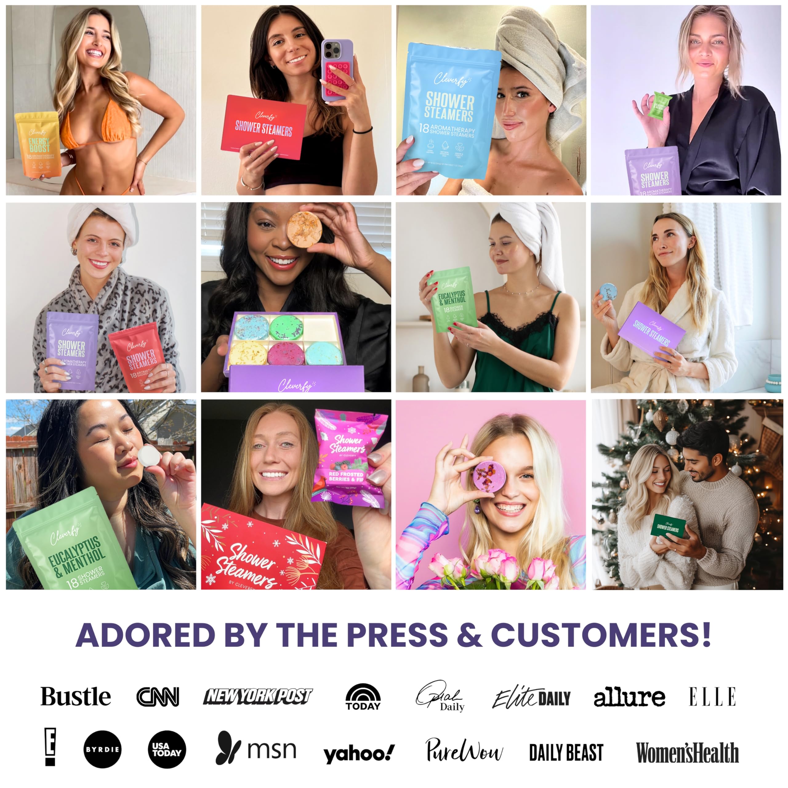 Cleverfy Shower Steamers Aromatherapy - Mother’s Day Gifts for Mom, Wife, Grandma - 30th, 40th, 50th & 60th Birthday Gifts for Women, Her, Best Friend, Daughter, Sister, Teens & Girlfriend - 6 Tablets