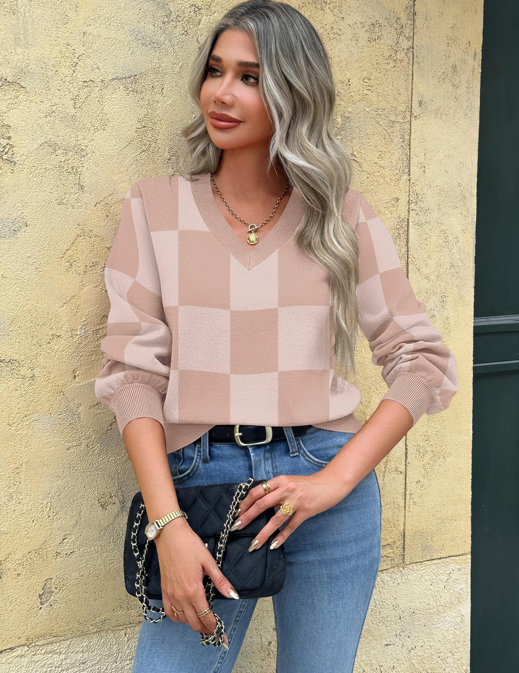 Zeagoo Fall Sweaters for Women Long Sleeve Lightweight V-Neck Soft Basic Knit Crop Top 2025 Trendy Outfits