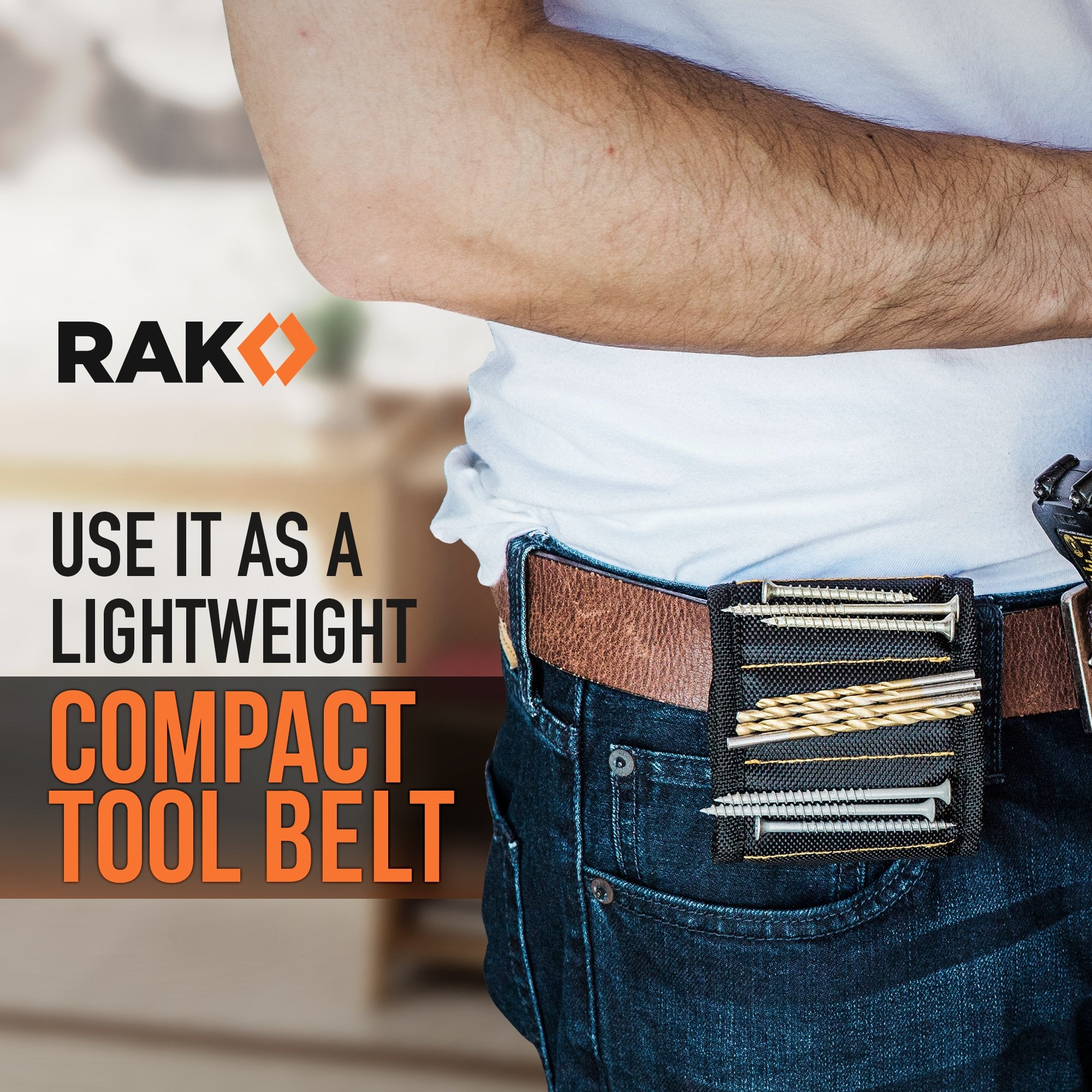 RAK Magnetic Wristband for Tools - Premium Tool Belt for Holding Screws, Bolts with Powerful Magnets, Birthday Gifts for Men, Cool Gadgets Stuff Gifts for Dad, Husband, Grandpa, Handyman, Him