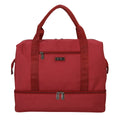 Jessica Simpson Countryside Weekender Duffel 100% Polyester Drop Bottom Bag, Burnt Russet