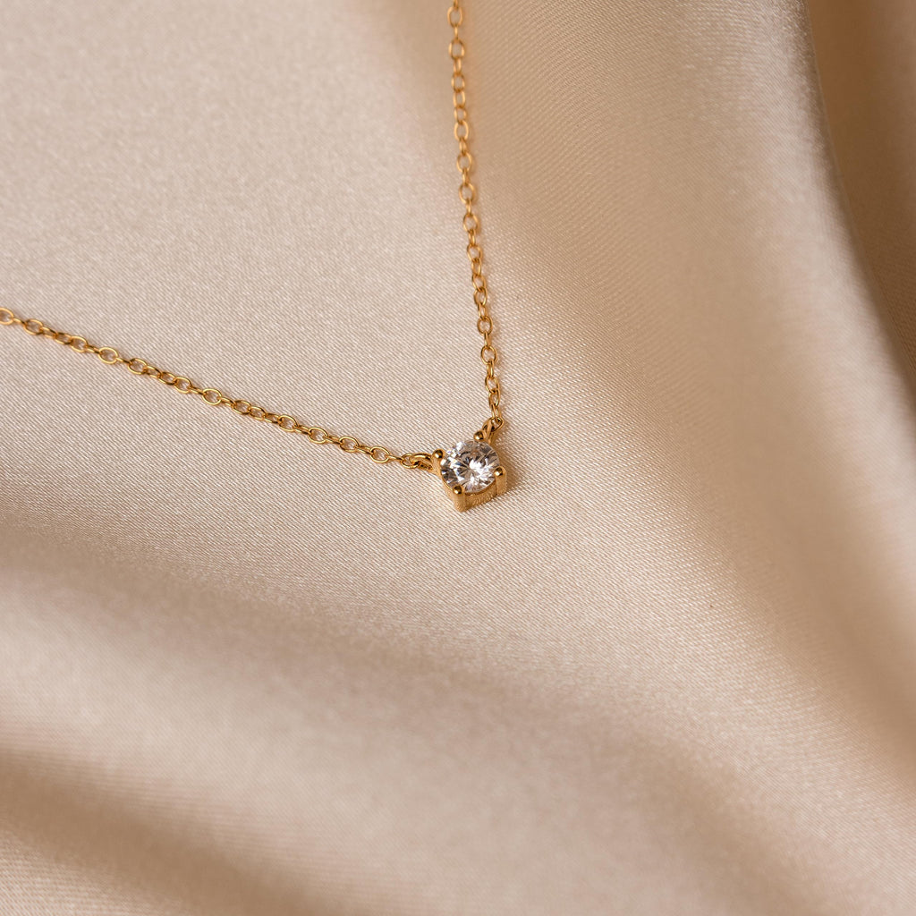 Treasure Bender Gold Necklace for Women Trendy - 14K Gold Plated Layered CZ Necklace Dainty Gold Pendant Choker Chain Necklaces Waterproof Non Tarnish Jewelry for Women Gifts