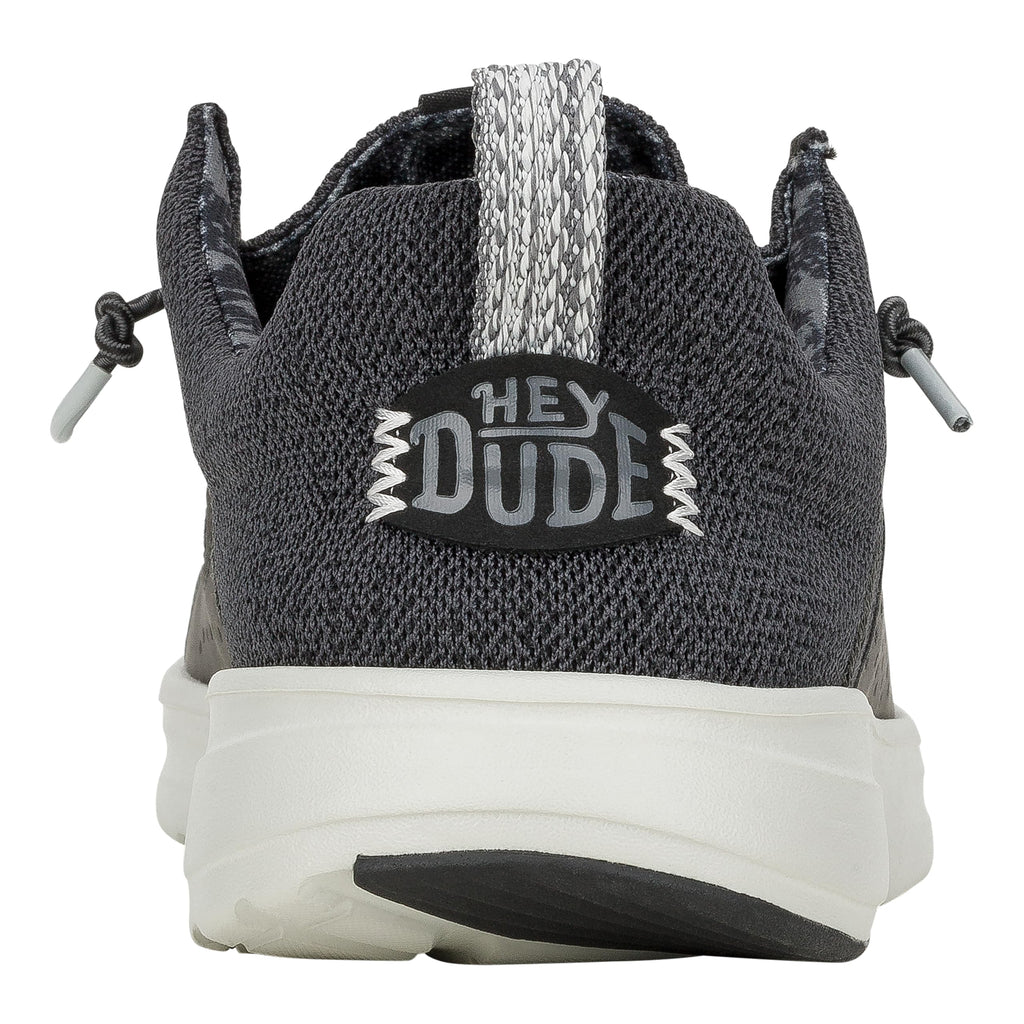 HEYDUDE Wally Hey2O Mesh Black/Monument Grey Size 10, Men’s Shoes, Men's Slip-on Loafers, Comfortable & Light-Weight