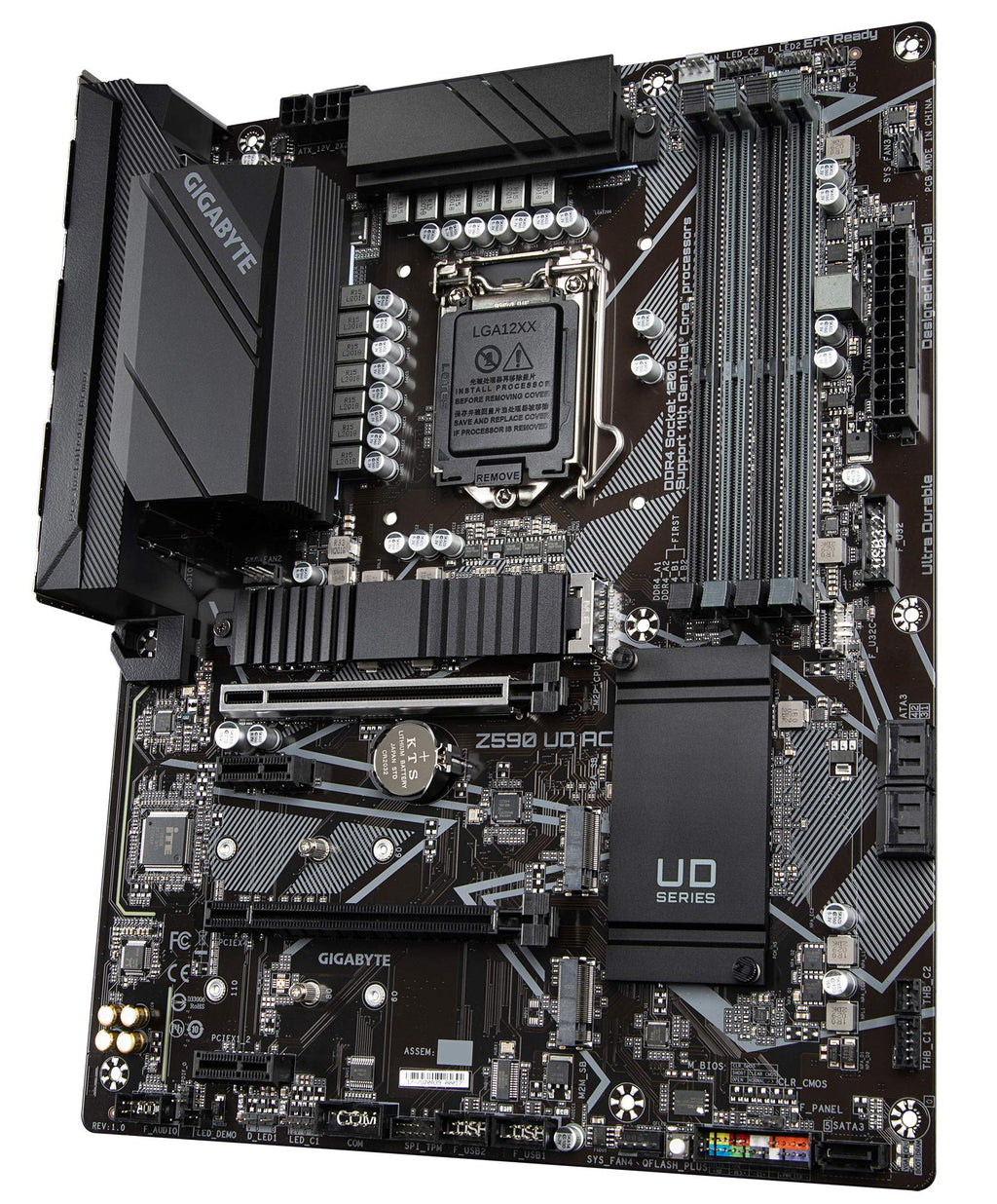 GIGABYTE Z590 UD AC (LGA 1200/ Intel Z590/ ATX/ Triple M.2/ PCIe 4.0/ USB 3.2 Gen 2/ Intel Wireless-AC/ 2.5GbE LAN/ Motherboard)