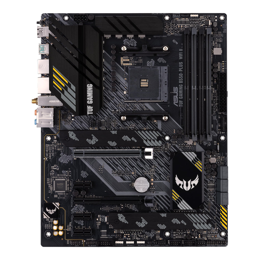 ASUS TUF Gaming B550-PLUS WiFi II AMD AM4 (3rd Gen Ryzen™) ATX Gaming Motherboard (PCIe 4.0, WiFi 6, 2.5Gb LAN, BIOS Flashback, USB 3.2 Gen 2, Addressable Gen 2 RGB Header and Aura Sync)