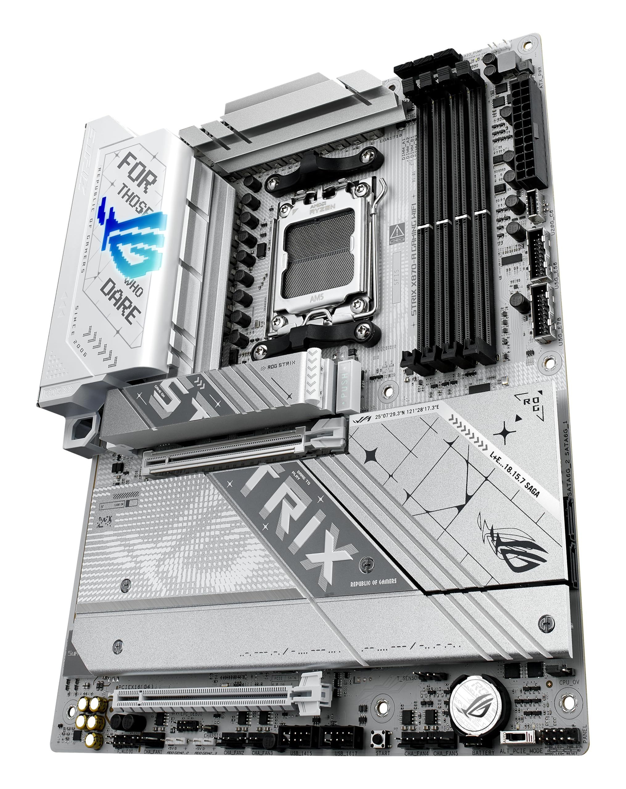 ASUS ROG Strix X870-A Gaming WiFi AMD AM5 X870 ATX Motherboard 16+2+2 Power Stages, Dynamic OC Switcher, Core Flex, DDR5 AEMP, WiFi 7, 4X M.2, PCIe® 5.0, Q-Release Slim, USB4®, AI OCing & Networking