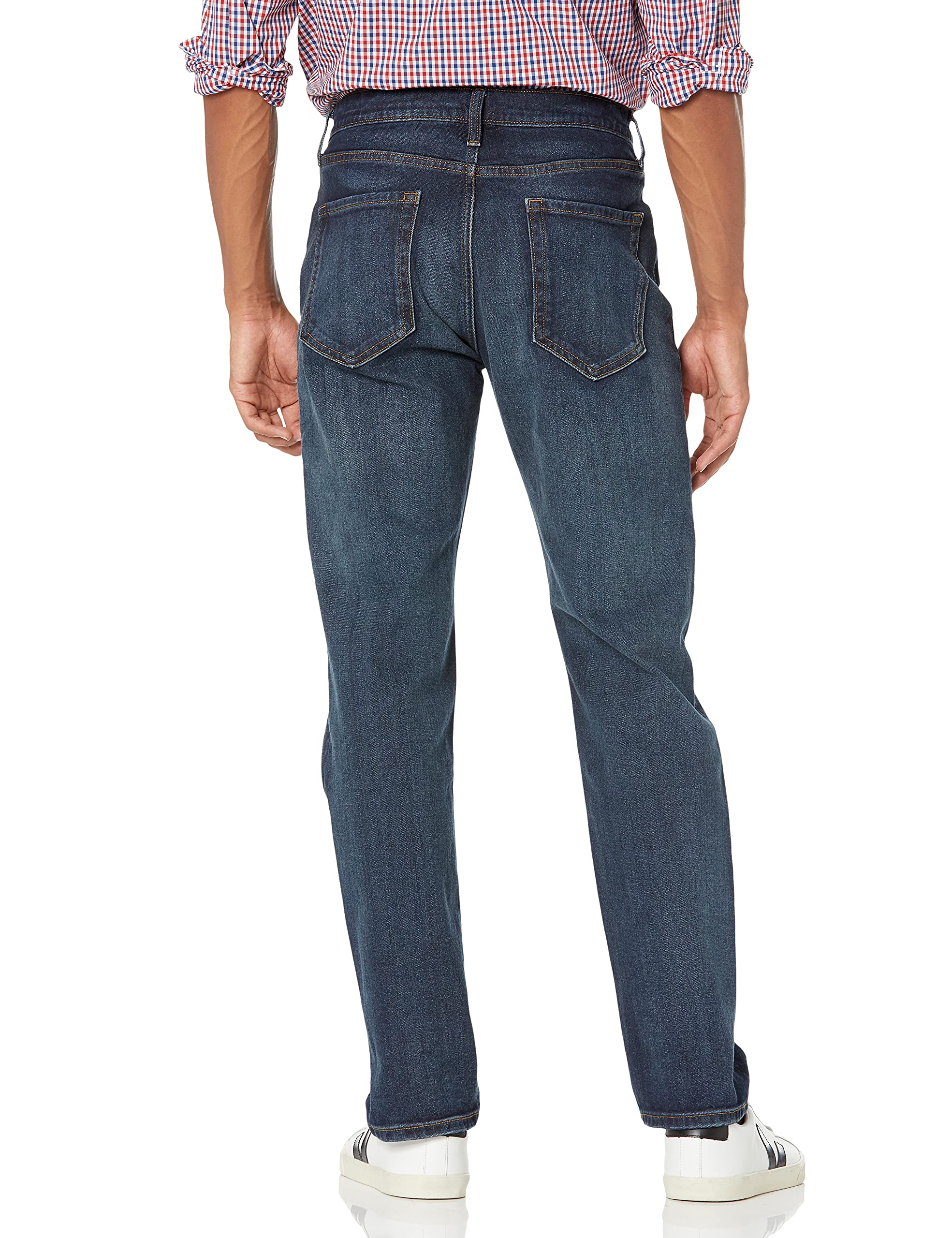 Amazon Essentials Men's Athletic-Fit Stretch Jeans - Discontinued Colors, Dark Wash, 33W x 32L