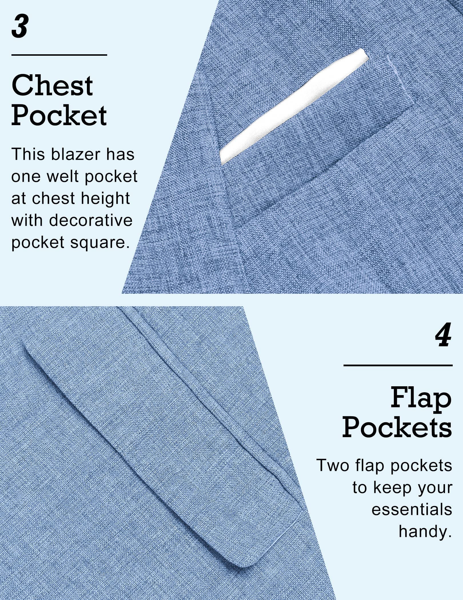 COOFANDY Men's Blazer Casual Sport Coats Slim Fit One Button Suit Jacket Lightweight Sports Jacket (Sky Blue,X-Large)