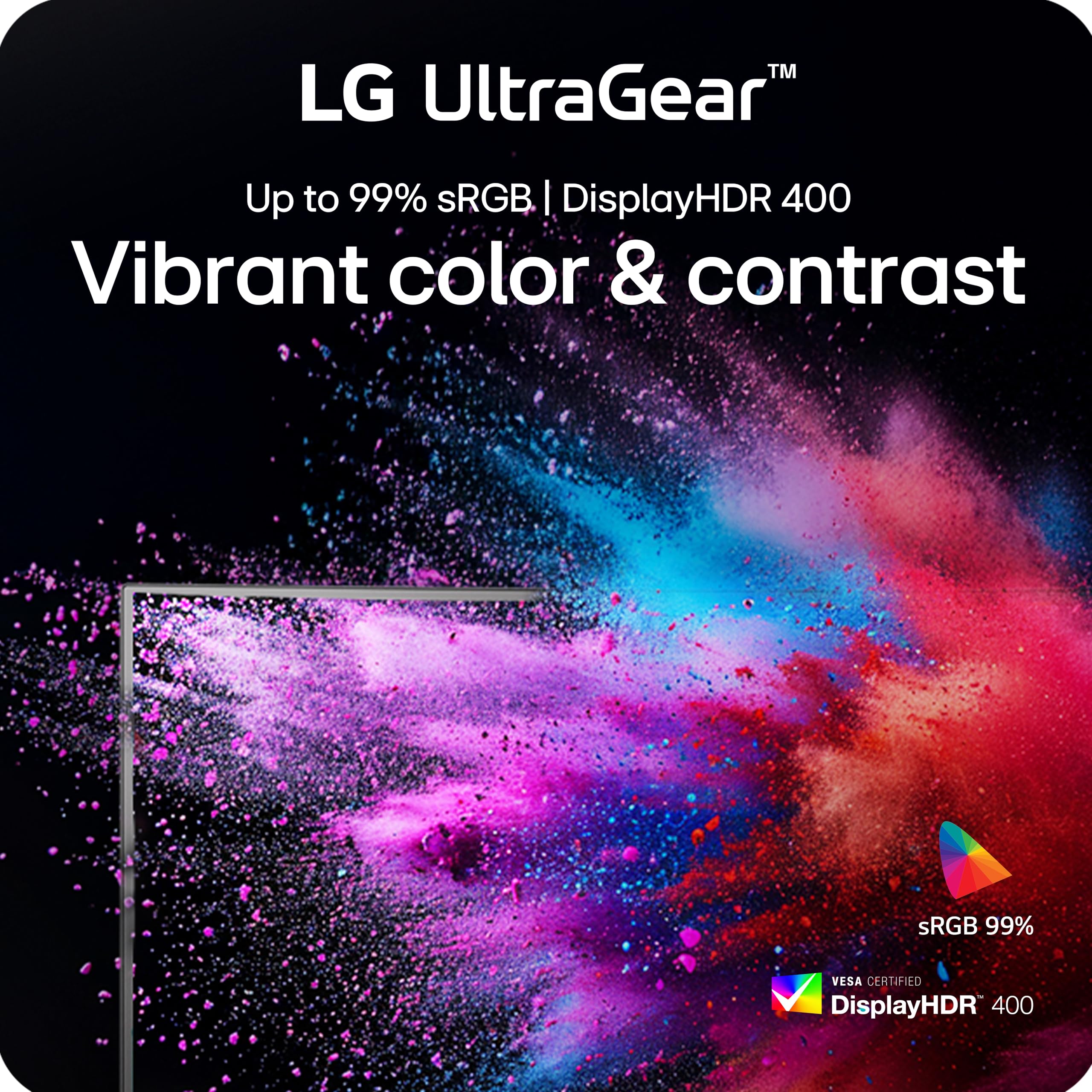 LG 27G640A-B 27-inch Ultragear QHD (2560 x 1440) IPS Gaming Monitor, 300Hz, 1ms, NVIDIA G-Sync, AMD FreeSync Premium, VESA DisplayHDR 400, HDMI 2.1, USB Type-C, Tilt/Height/Swivel/Pivot Stand, Black