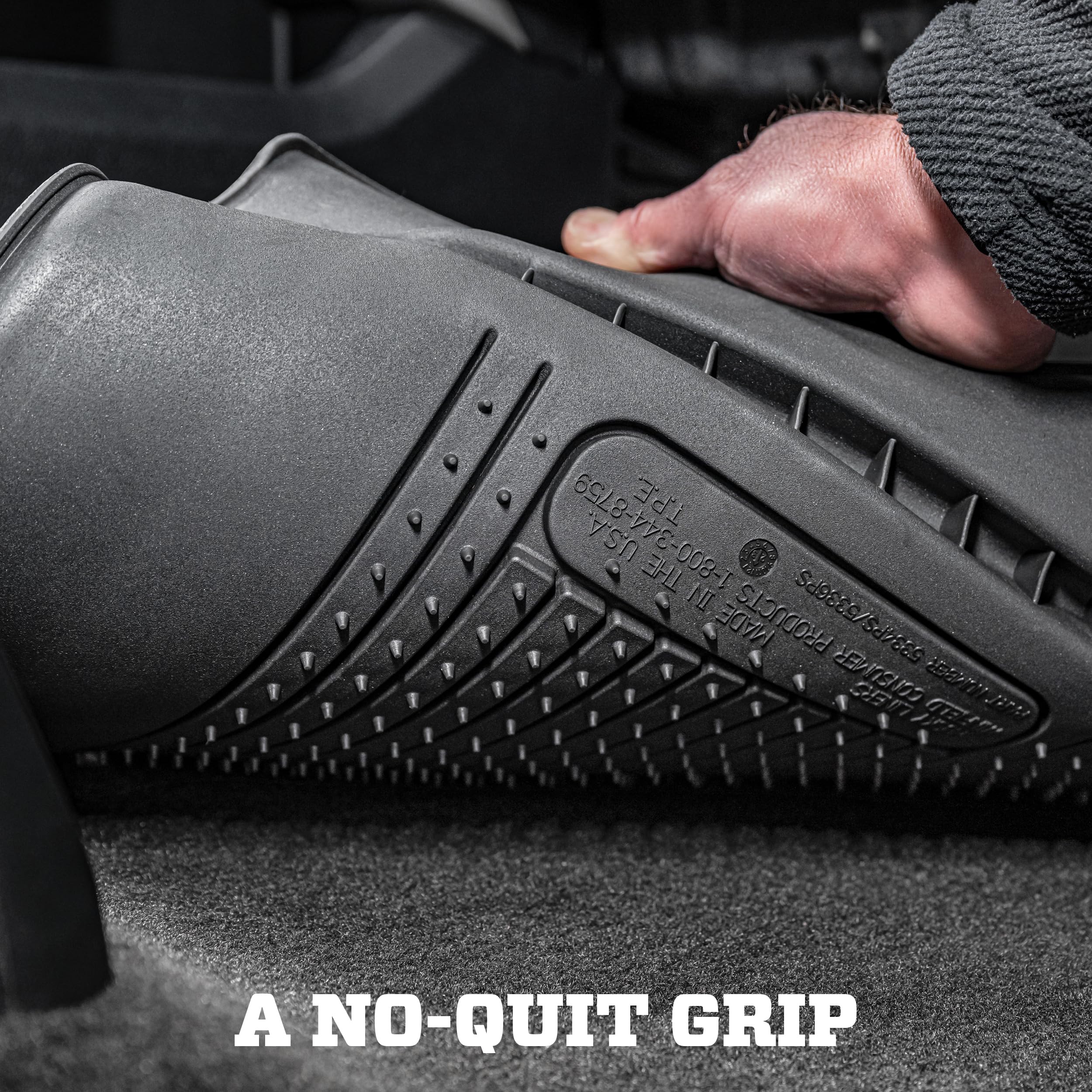 Husky Liners Weatherbeater Floor Mats | Fits 2015-2020 Chevrolet Tahoe & GMC Yukon | Front & 2nd Row, 3-pc Black - 99201