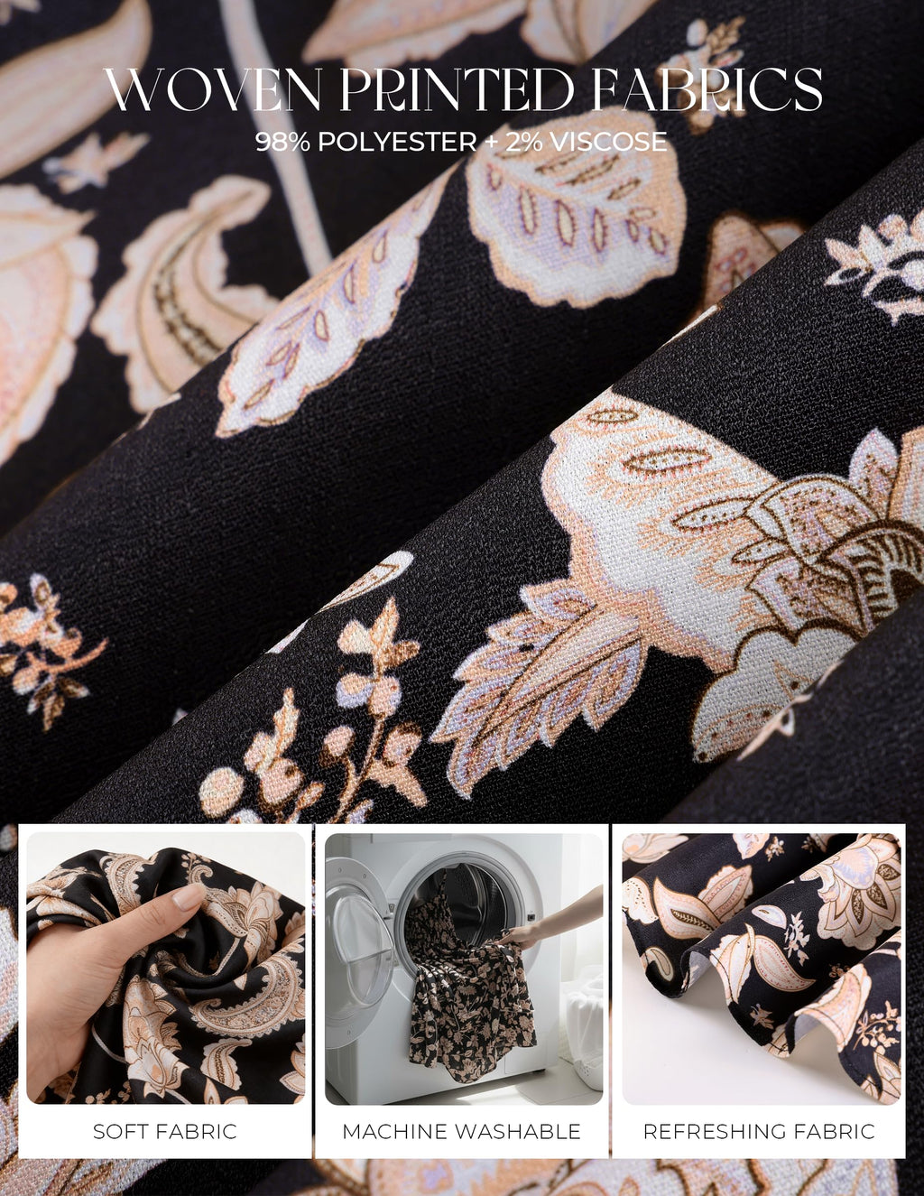 GRACE KARIN Womens Maxi Floral Sundresses Summer Beach Boho Dress Spaghetti Strap Dresses Casual Fashion Clothes with Pockets Black M