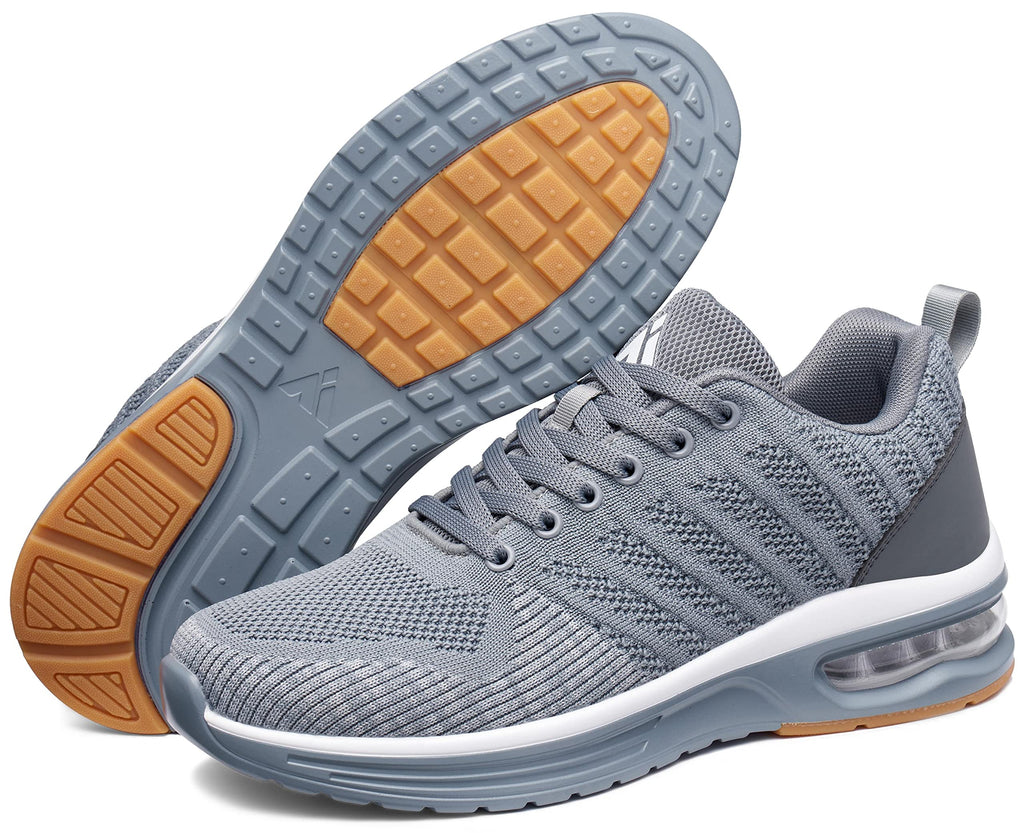 Mishansha Running Shoes for Men Sneakers Air Cushion Walking Shoes Comfortable Tennis Shoes Breathable Trail Running Shoes Grey US 14