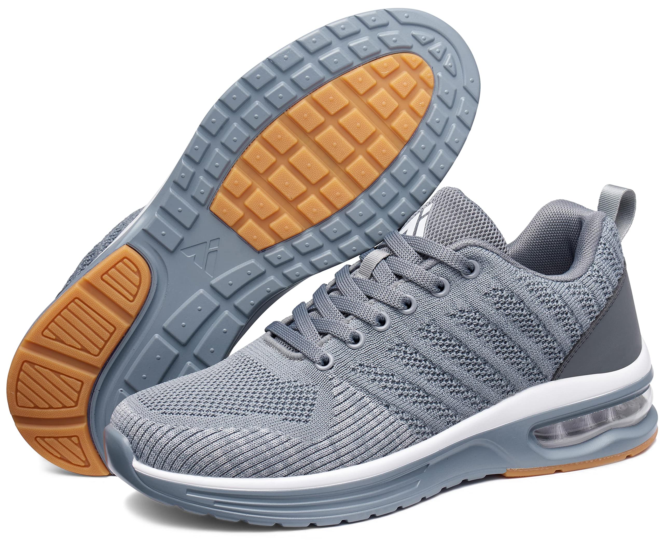 Mishansha Running Shoes for Men Sneakers Air Cushion Walking Shoes Comfortable Tennis Shoes Breathable Trail Running Shoes Grey US 14