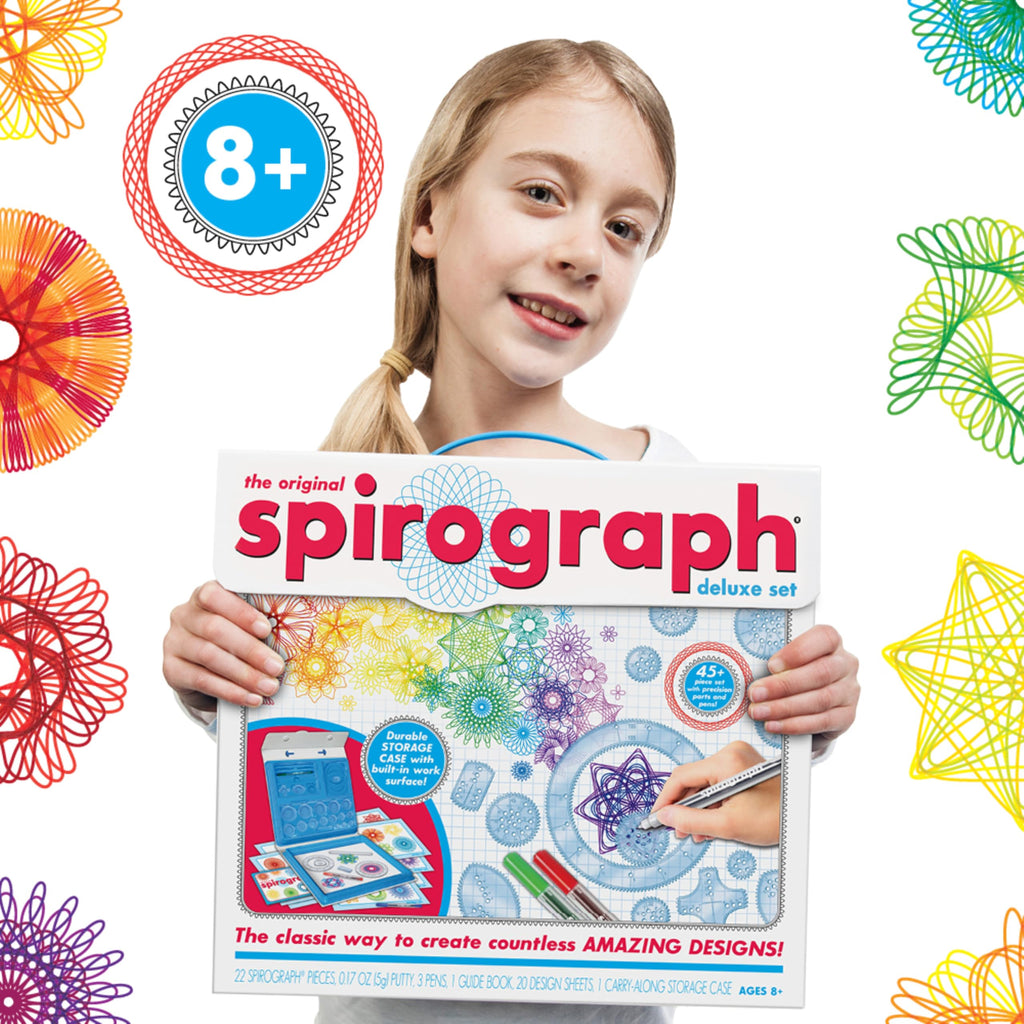 Spirograph — Deluxe Set — Spiral Art Drawing Kit — The Classic Way to Make Countless Amazing Designs — For Kids Ages 8+