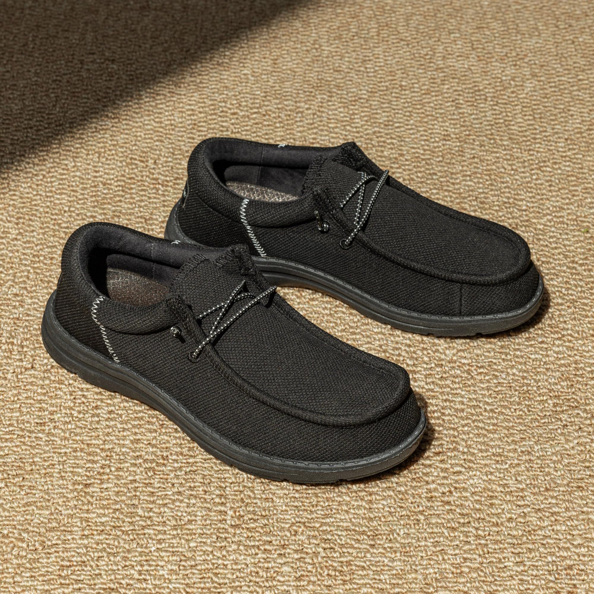 Bruno Marc Men's Arch Support Casual Slip-on Shoes Loafers for Men Non Slip Comfortable Boat Shoes,Size 13,Black,SBLS2302M