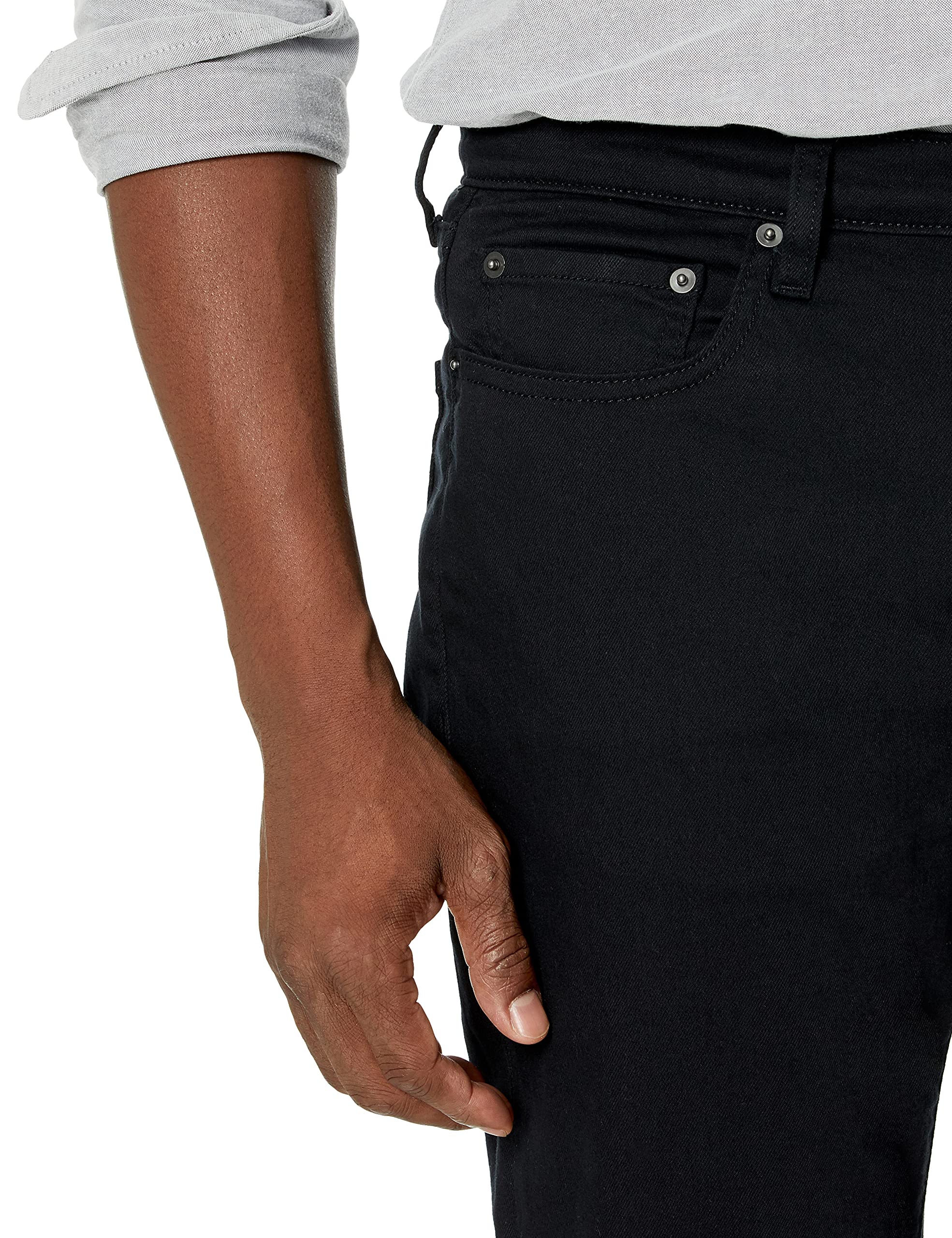 Amazon Essentials Men's Athletic-Fit Stretch Jeans - Discontinued Colors, Black, 40W x 28L