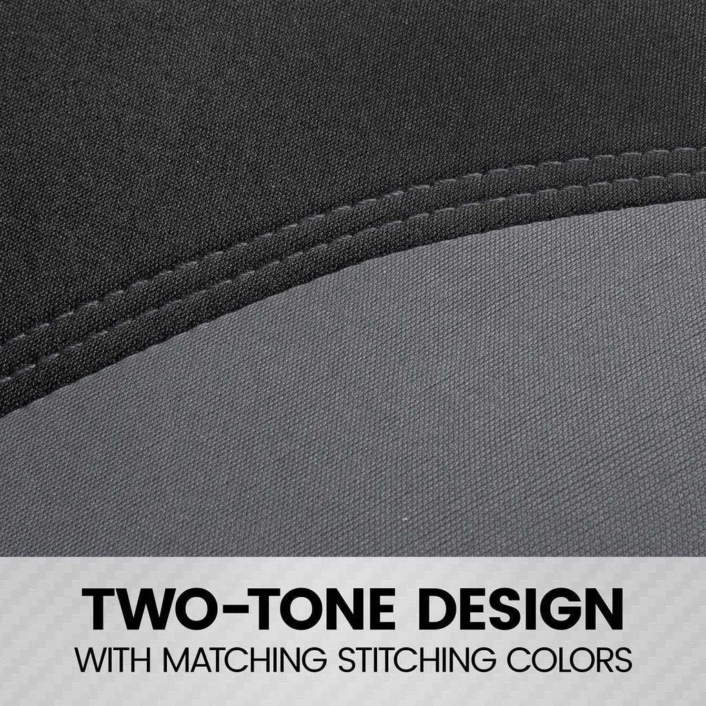 BDK UltraSleek Gray Seat Covers for Cars, Two-Tone Front Seat Covers with Matching Back Car Seat Cover, Made to Fit Most Auto Truck Van SUV, Interior Car Accessories, Car Seat Covers Full Set - Gray