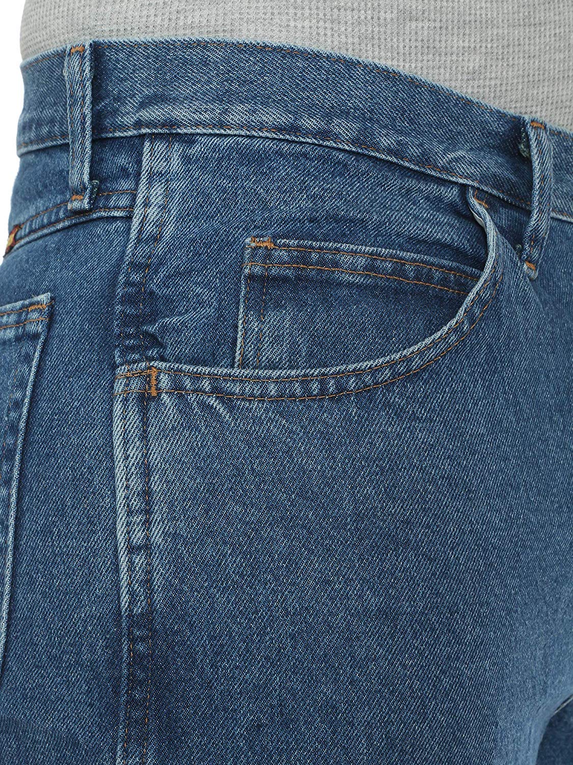 Rustler Classic Men's Relaxed 5 Pocket Jean, Medium Stonewash, 36 X 32