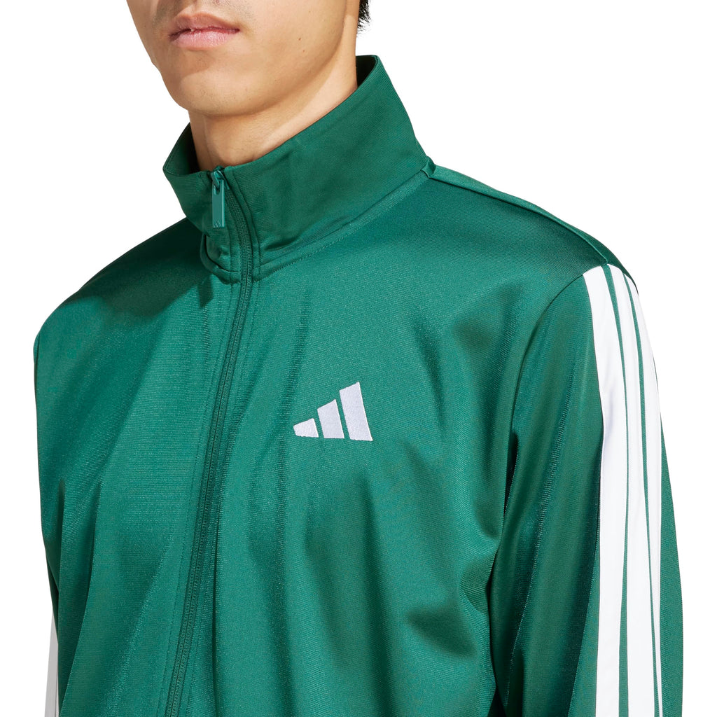 adidas Men's 3-Stripes Tricot Regular Sportswear Track Top, Collegiate Green, X-Large