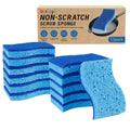 12 Count Non-Scratch Dish Sponges Kitchen, Long Lasting Cleaning Sponges for Dishes,Dual Sided Kitchen Sponges, Cleans Fast Without Scratching, Easy to Dry and Reusable-Blue