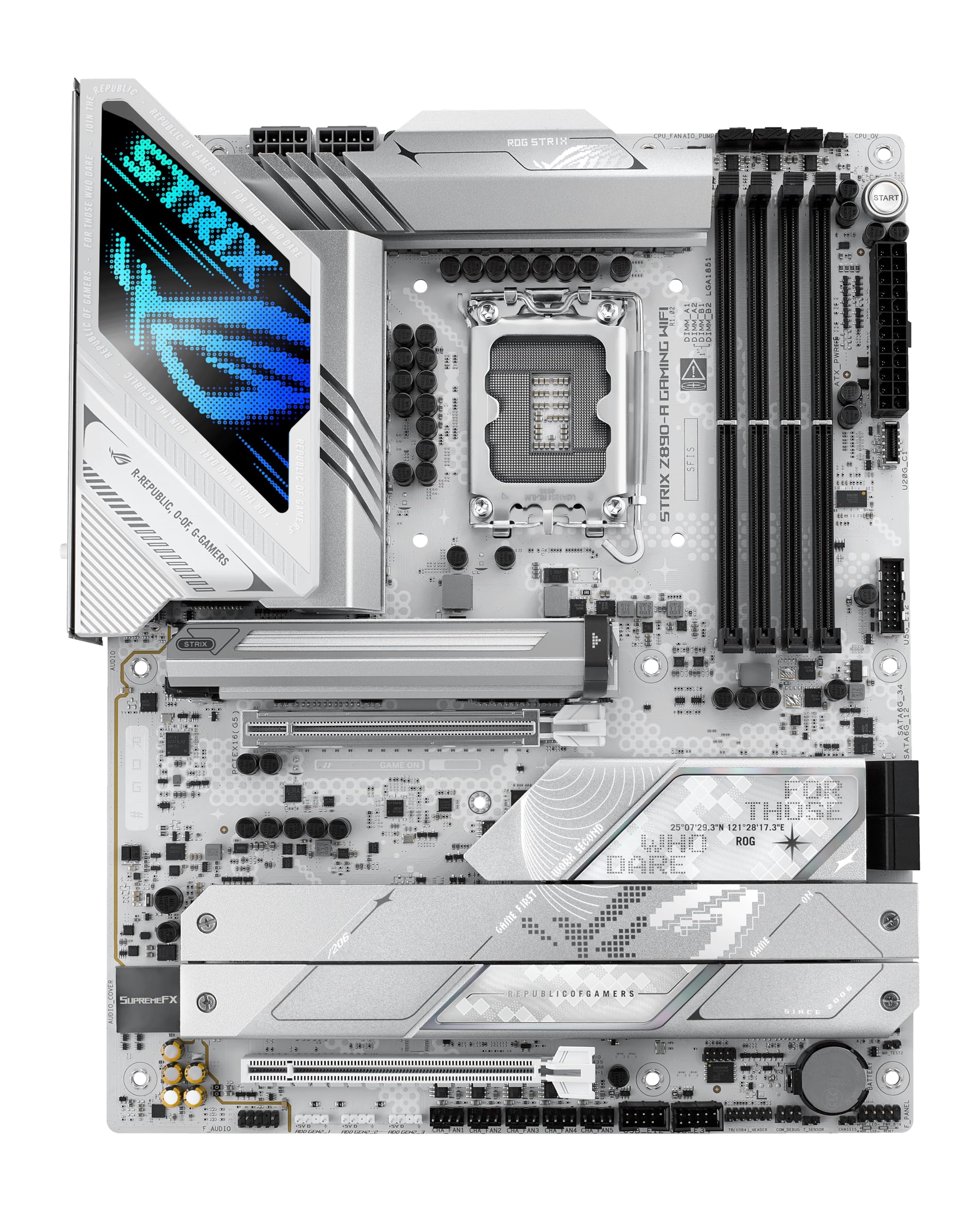 ASUS ROG STRIX Z890-A GAMING WIFI Z890 LGA 1851 ATX motherboard, Intel® Core™ Ultra Series 2 Ready, Advanced AI PC-ready, 16+2+1+2 stages, DDR5, WiFi 7, 2.5G, 5x M.2, Thunderbolt™ 4, USB Type-C, AI OC