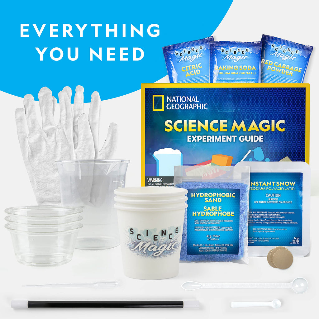 Blue Marble National Geographic Magic Chemistry Set – Science Kit for Kids with 10 Amazing Magic Tricks, STEM Projects and Science Experiments, Science Toys, Great Gift for Boys and Girls 8-12