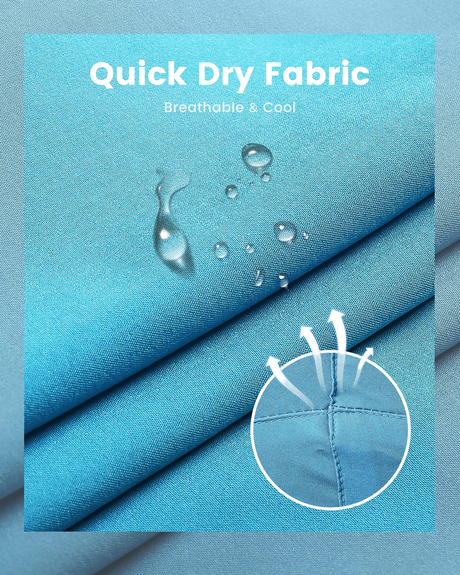 maamgic Mens Swim Trunks with Compression Liner 7 Inch Inseam Mens Bathing Suit Quick Dry Swimming Trunks Swimsuit Blue Leaf Large