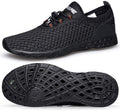 DOUSSPRT Men's Water Shoes Quick Drying Sports Aqua Shoes AllBlack Size 10